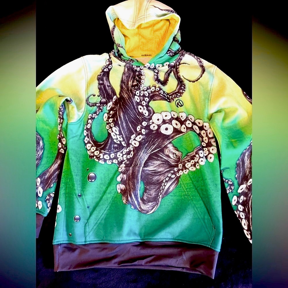 INKnBURN Octopus Hoodie🐙💚 RARE **Price is firm. No low offers considered. Thanks